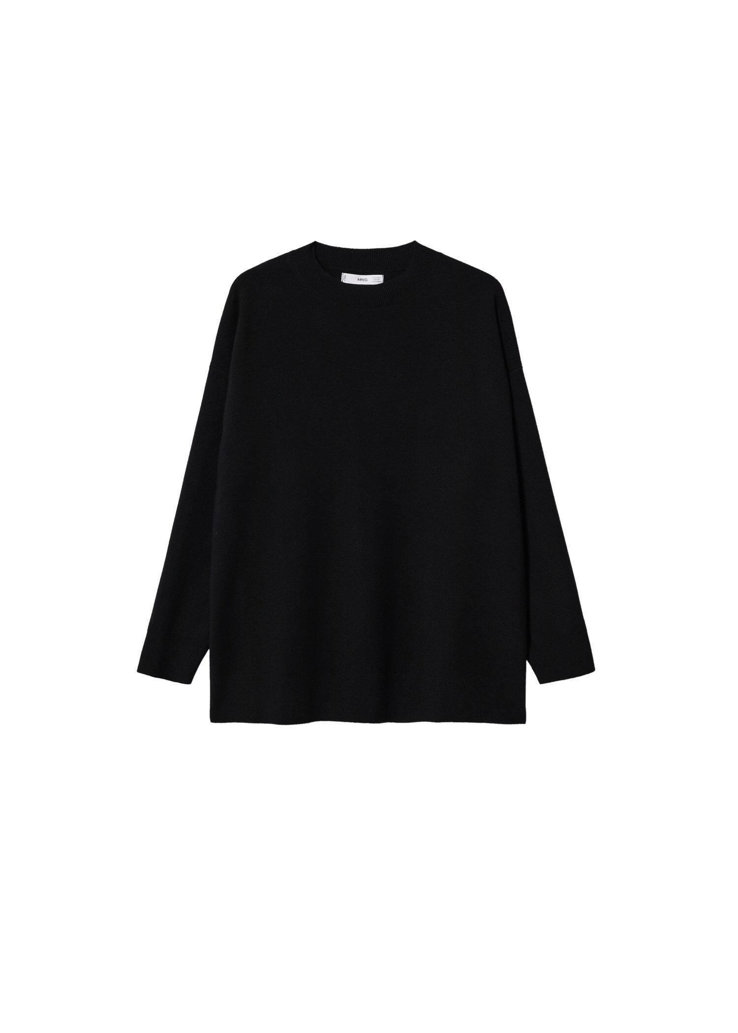 black Oversize knit sweater, , large image number 4