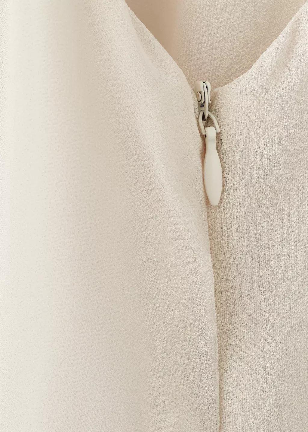 Beige Draped Waist Halter Dress, Light Beige, large image number 2