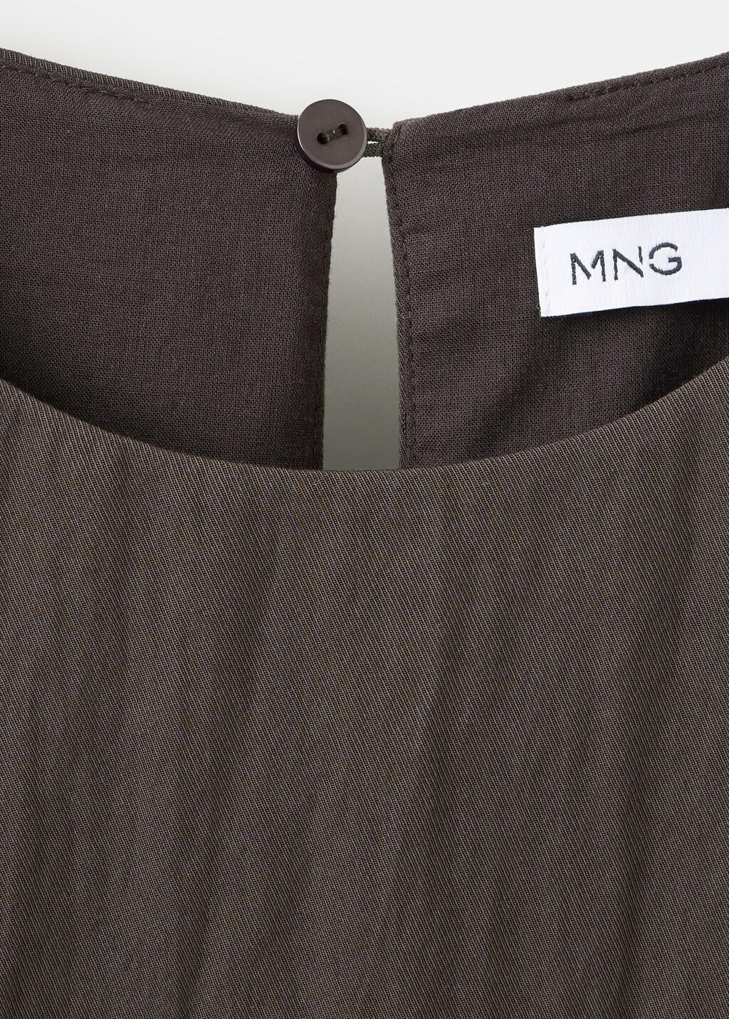 BROWN Asymmetrical dress with belt, Brown, large image number 3