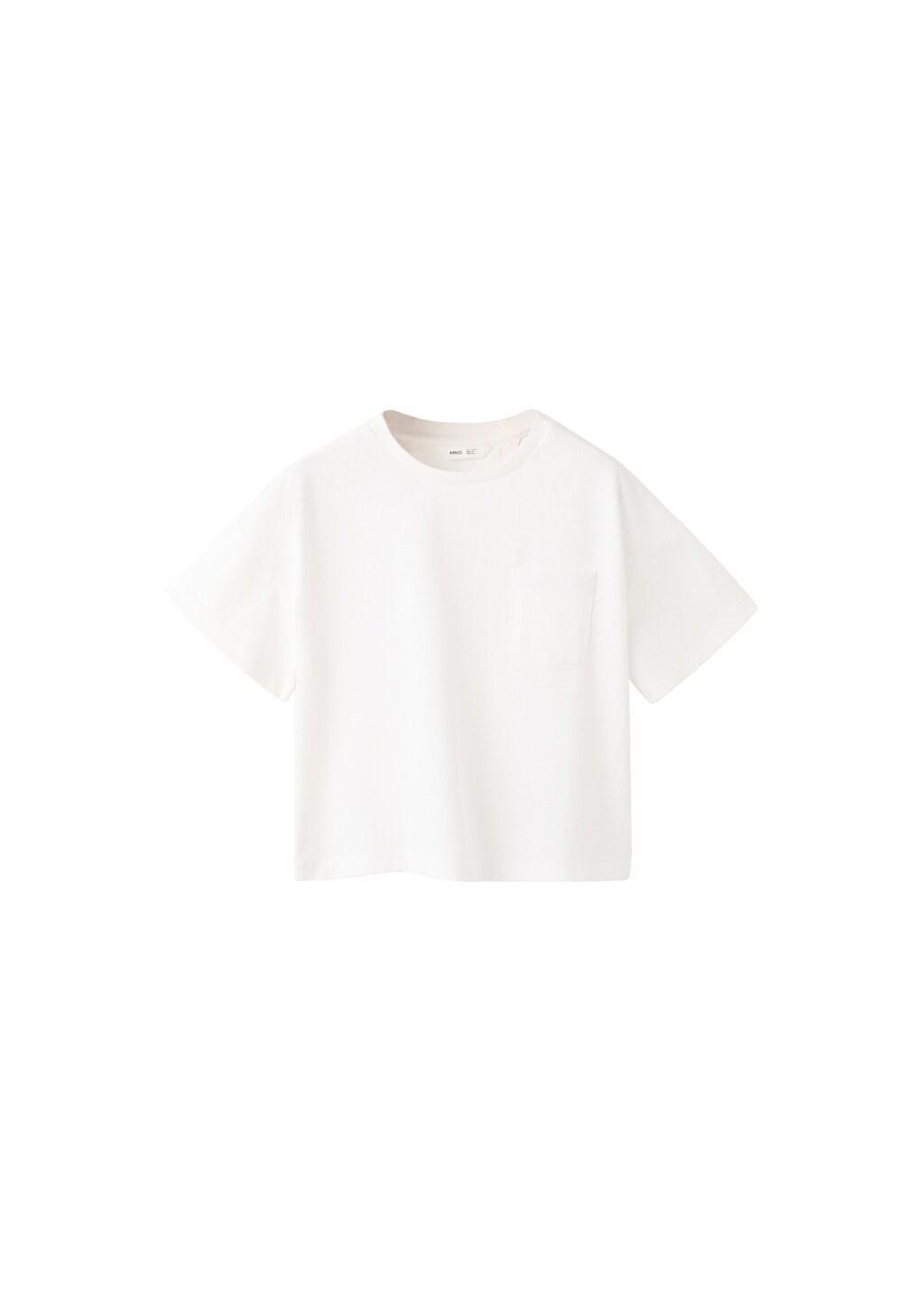 WHITE Cotton T-shirt with back slit, Kids Girl, Natural White, large image number 5