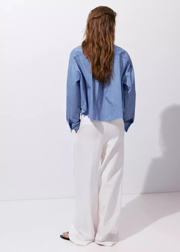Blue Pocket Striped Shirt, Medium Blue, medium