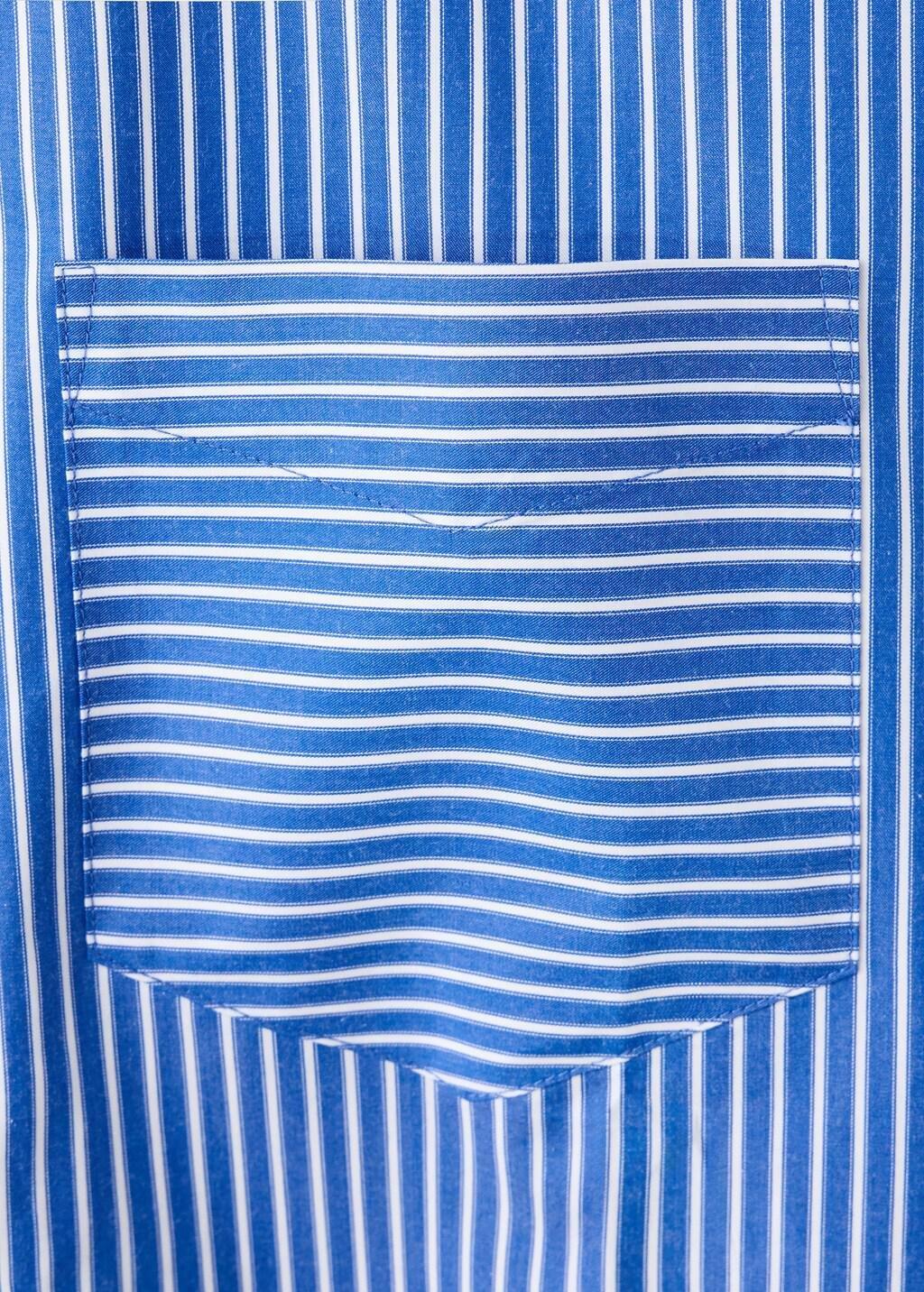 Blue Pocket Striped Shirt, Medium Blue, large image number 3