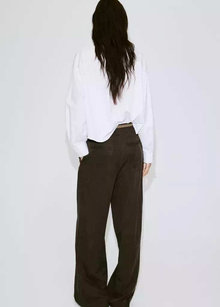 NATURAL WHITE Cropped shirt with pocket, Natural White, medium