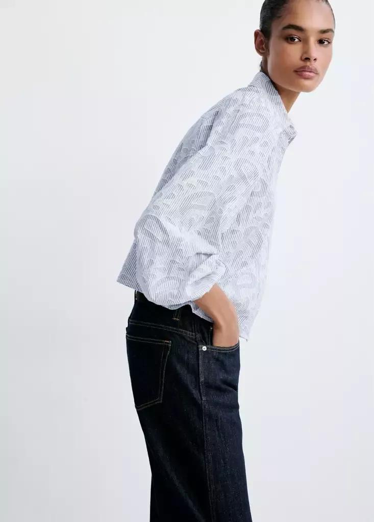 Blue Striped Shirt With Embroidered Details, Light-Pastel Blue, large image number 1