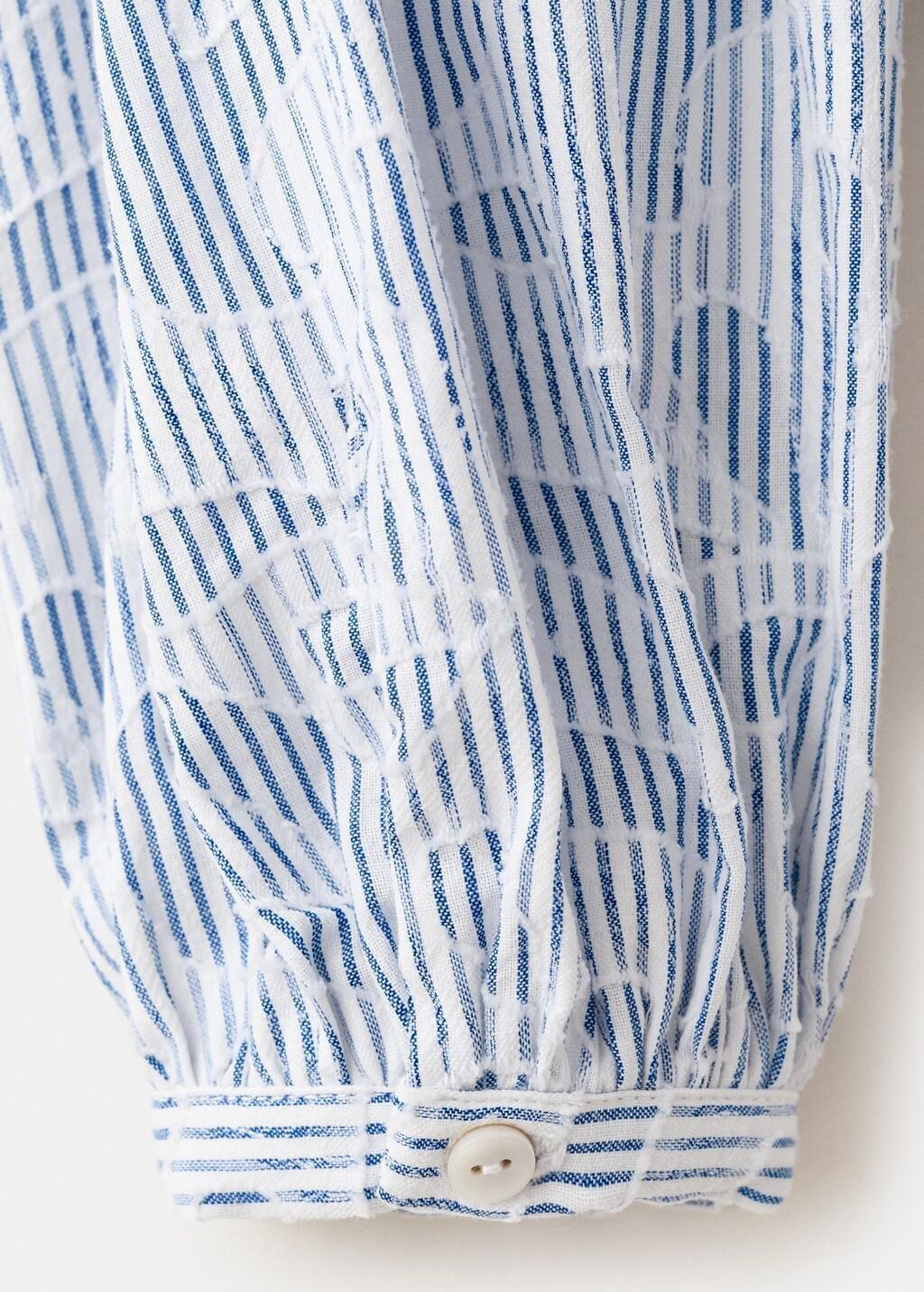 Blue Striped Shirt With Embroidered Details, Light-Pastel Blue, large image number 3