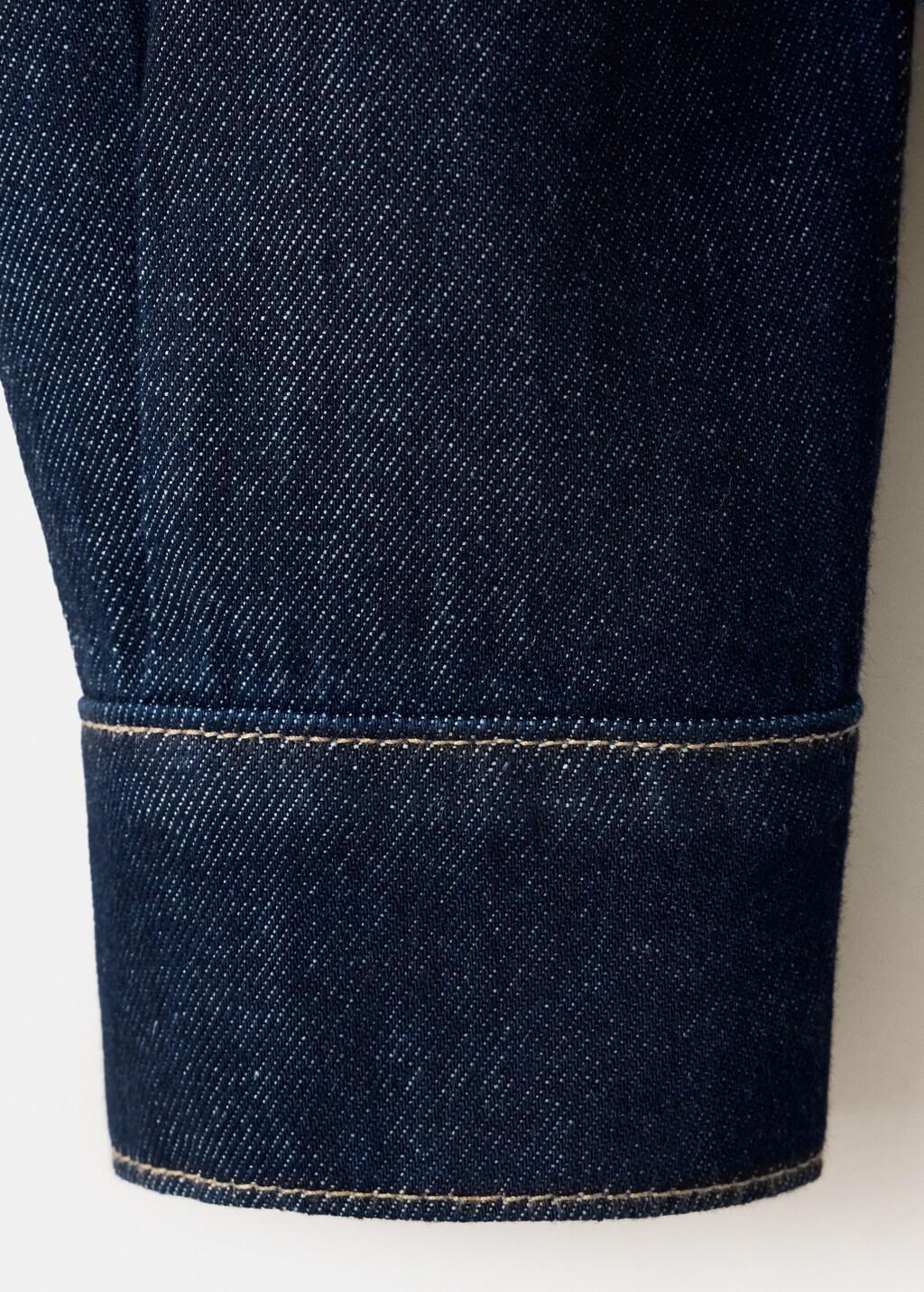 Navy Denim Shirt With Pockets, Open Blue, large image number 4