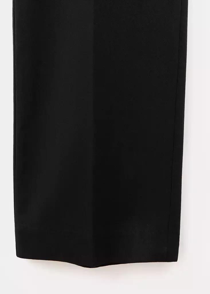 Black Regular Fit Trousers In A Lyocell-Cotton Blend, , large image number 8