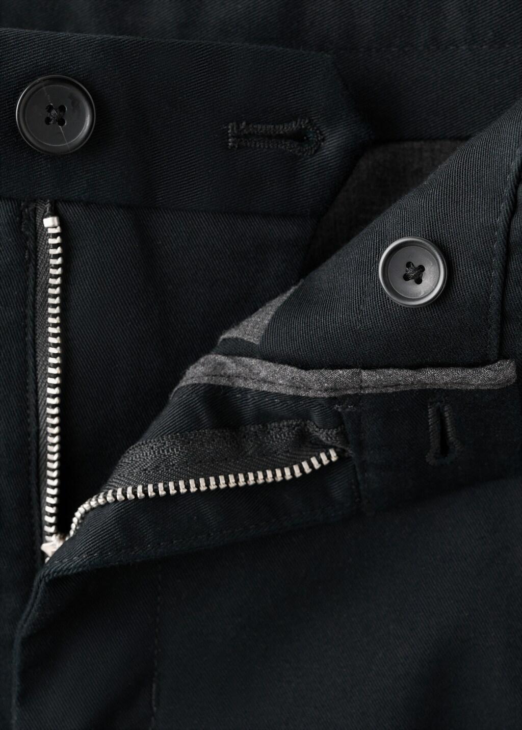 Black Barna Slim-Fit Twill Chino Trousers, Black, large image number 4