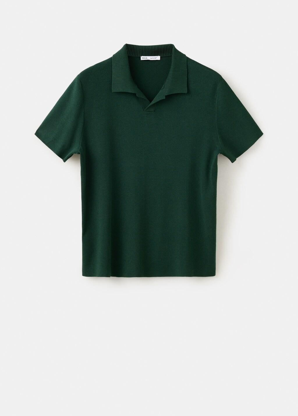 Bright Green Fine Knit Cotton Blend Polo, Bright Green, medium