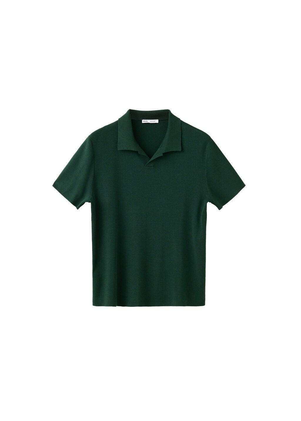 Bright Green Fine Knit Cotton Blend Polo, Bright Green, medium