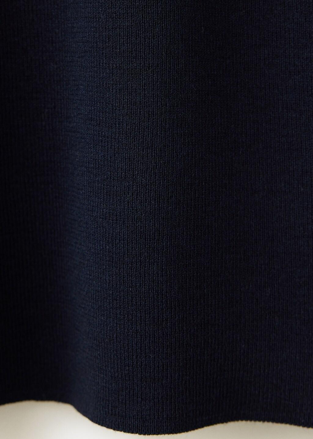 Navy Fine Knit Cotton Blend Polo, Navy, large image number 1
