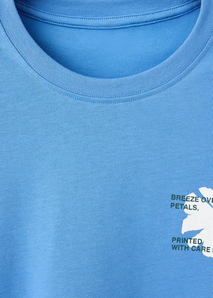 Blue Cotton Printed T-Shirt, , large image number 6