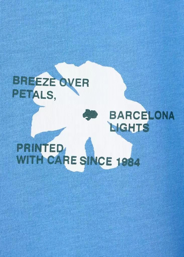 Blue Cotton Printed T-Shirt, , large image number 7