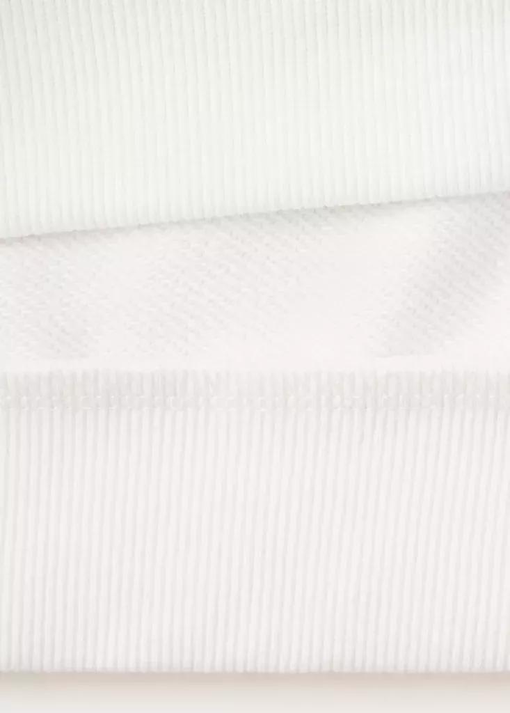 White Relaxed-Fit Polo Sweatshirt, Baby Boy, White, large image number 3