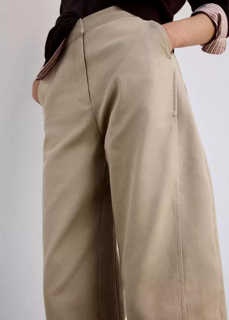 Brown Pleated Baggy Trousers, , large image number 4
