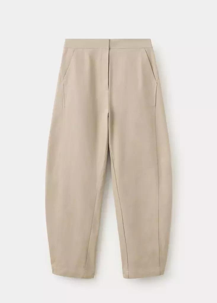 Brown Pleated Baggy Trousers, , large image number 5