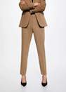 Mango - medium brown Pleated suit trousers