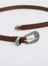 Mango - brown Engraved buckle belt
