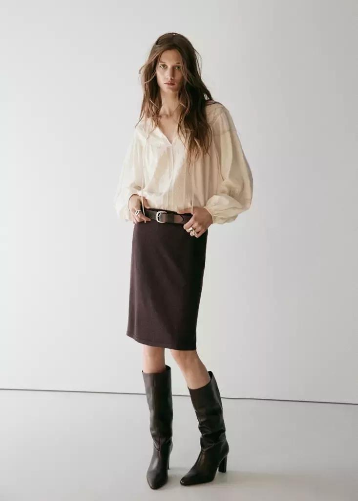 Green Embroidered Puff-Sleeve Blouse, Green, large image number 0