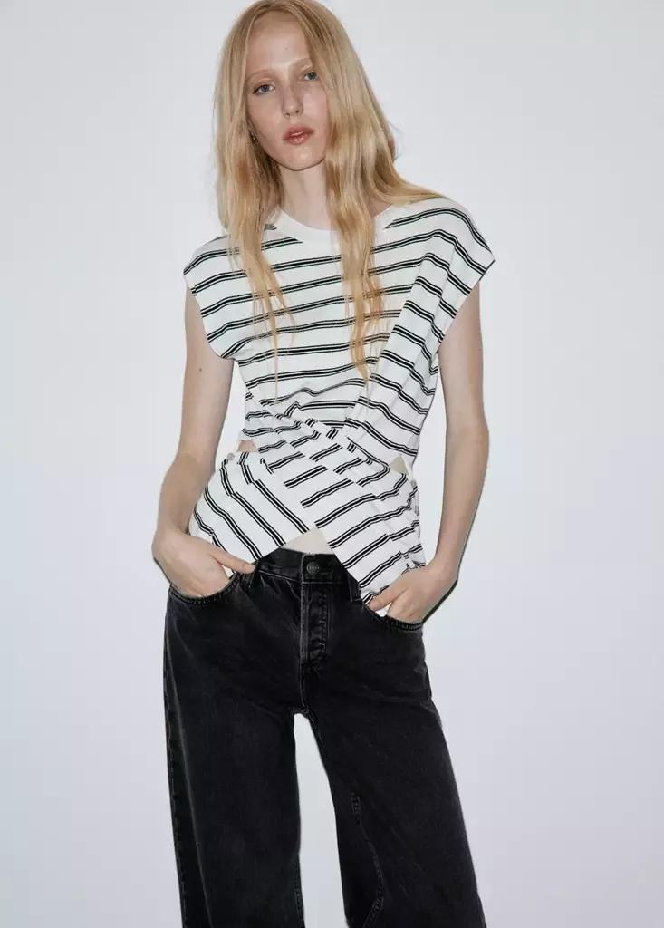 Black Straight Low-Waist Jeans, Open Grey, large image number 3