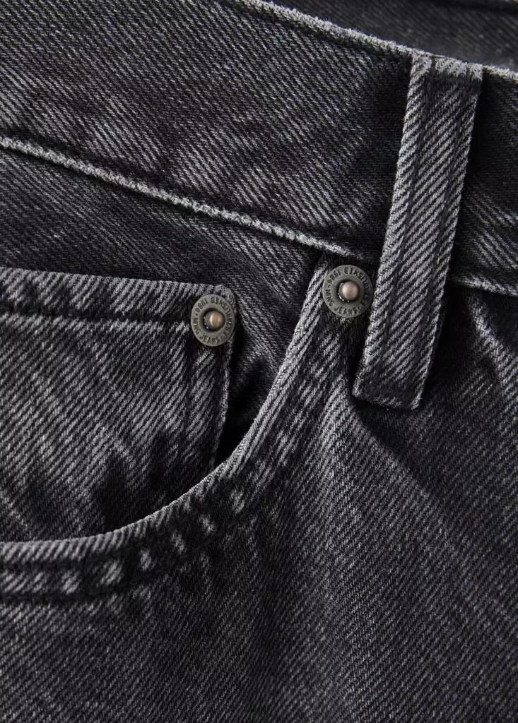 Black Straight Low-Waist Jeans, Open Grey, large image number 6