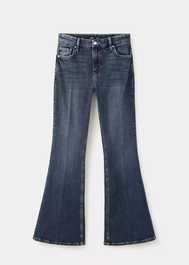 Blue High-Waist Flared Jeans, Open Blue, large image number 4