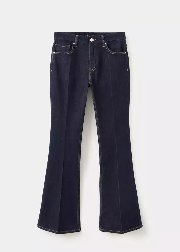Blue High-Waist Flared Jeans, Open Blue, large image number 4