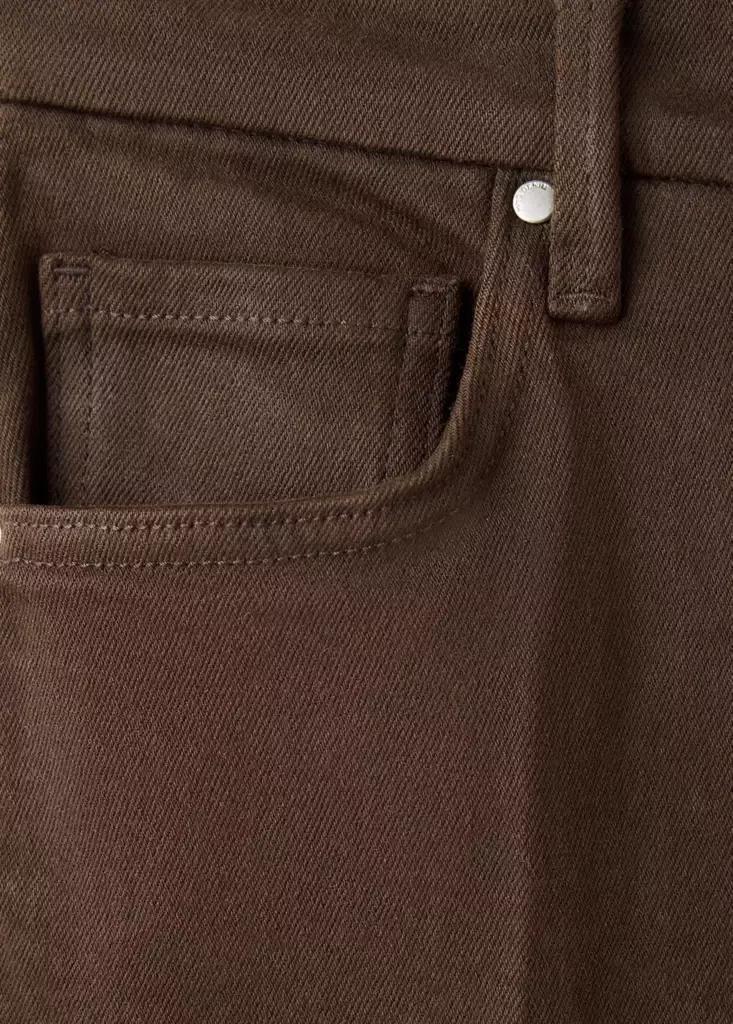 Brown High Waist Flare Jeans, Dark Brown, large image number 7