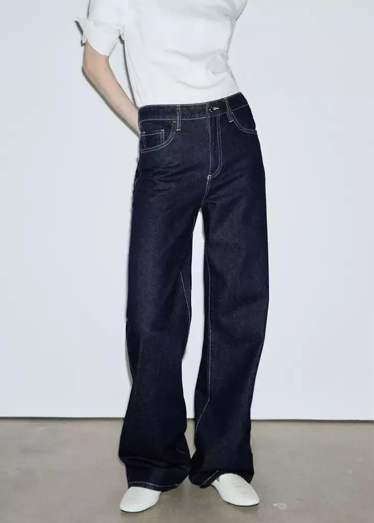 Blue Danila High-Waisted Wide Leg Jeans, Open Blue, medium