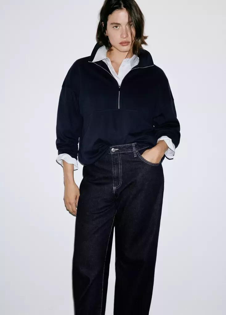 Blue Danila High-Waisted Wide Leg Jeans, Open Blue, large image number 9