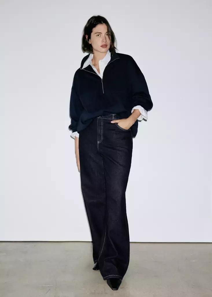 Blue Danila High-Waisted Wide Leg Jeans, Open Blue, large image number 10