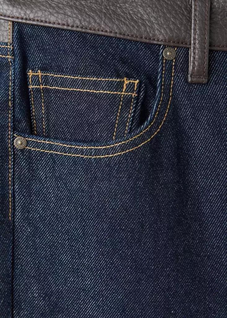 Blue Flared Jeans With Contrast Waistband, Open Blue, large image number 6