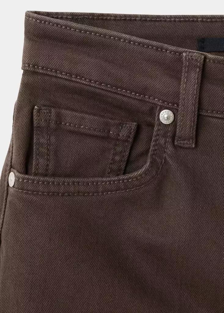 Brown Sienna Flared Cropped Jeans, Dark Brown, large image number 5