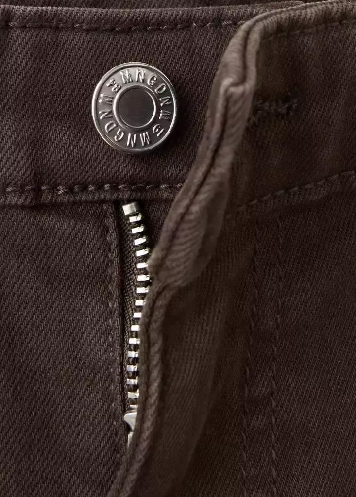 Brown Sienna Flared Cropped Jeans, Dark Brown, large image number 6