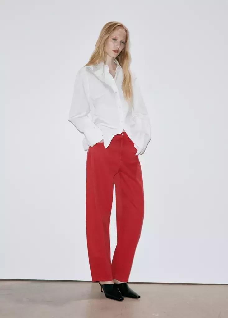 Red Balloon Seam Jeans, Red, large image number 0