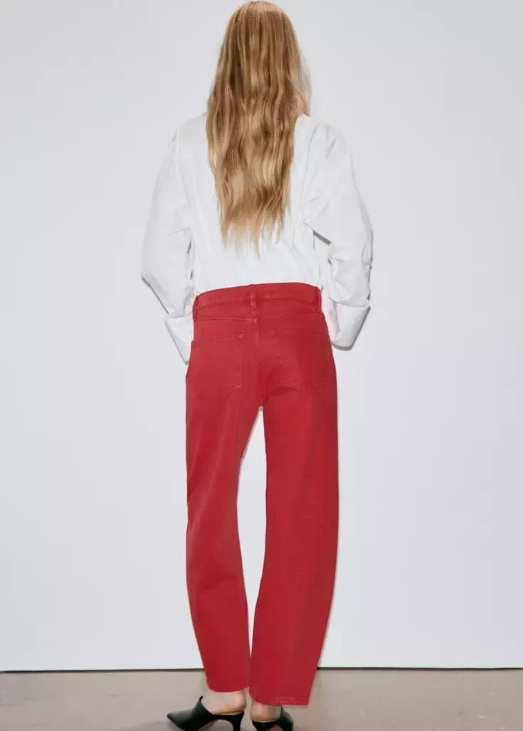 Red Balloon Seam Jeans, Red, large image number 2