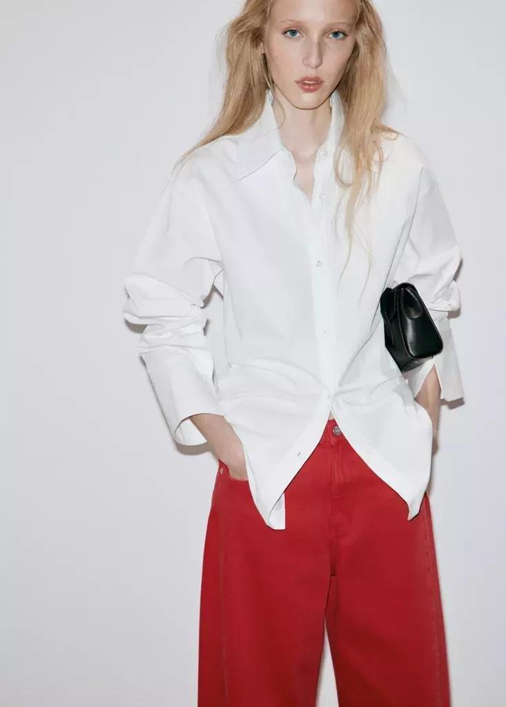 Red Balloon Seam Jeans, Red, large image number 3