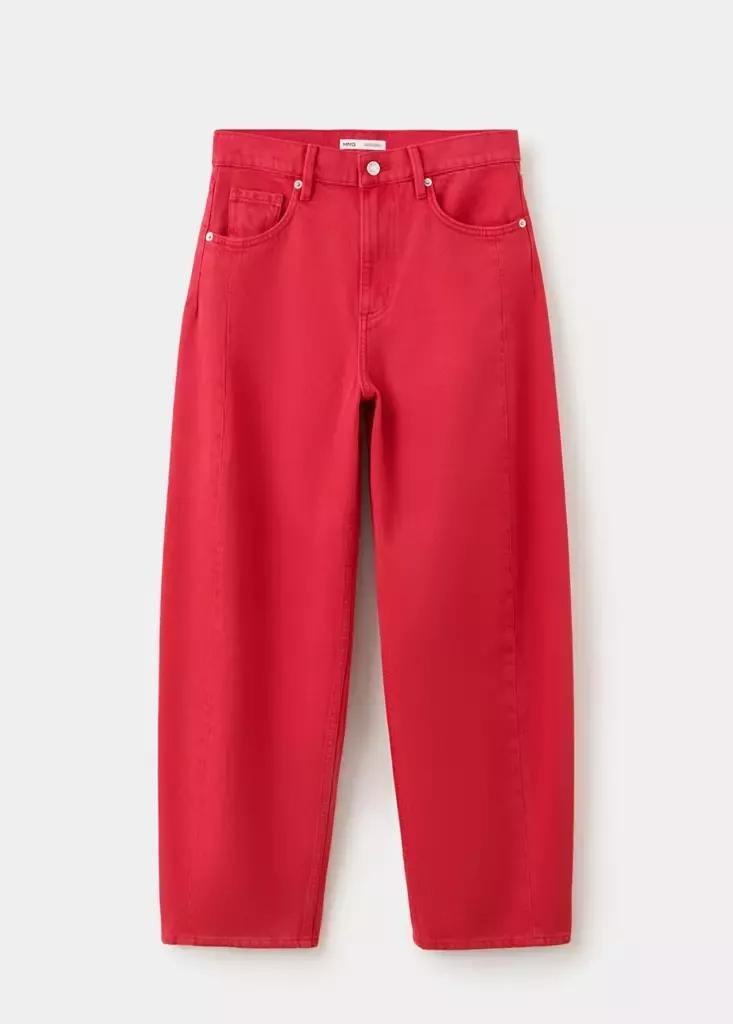 Red Balloon Seam Jeans, Red, large image number 4