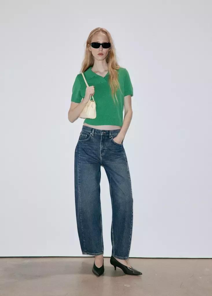 Blue Balloon Seam Jeans, Open Blue, medium