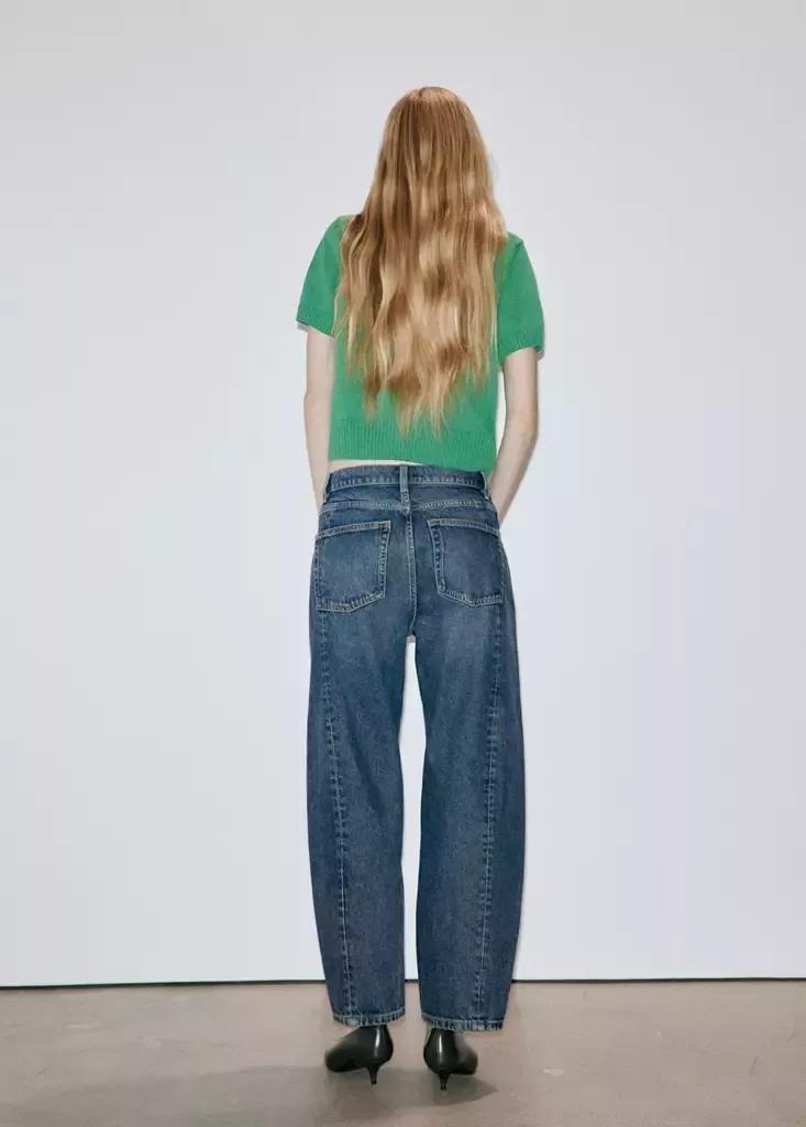 Blue Balloon Seam Jeans, Open Blue, medium