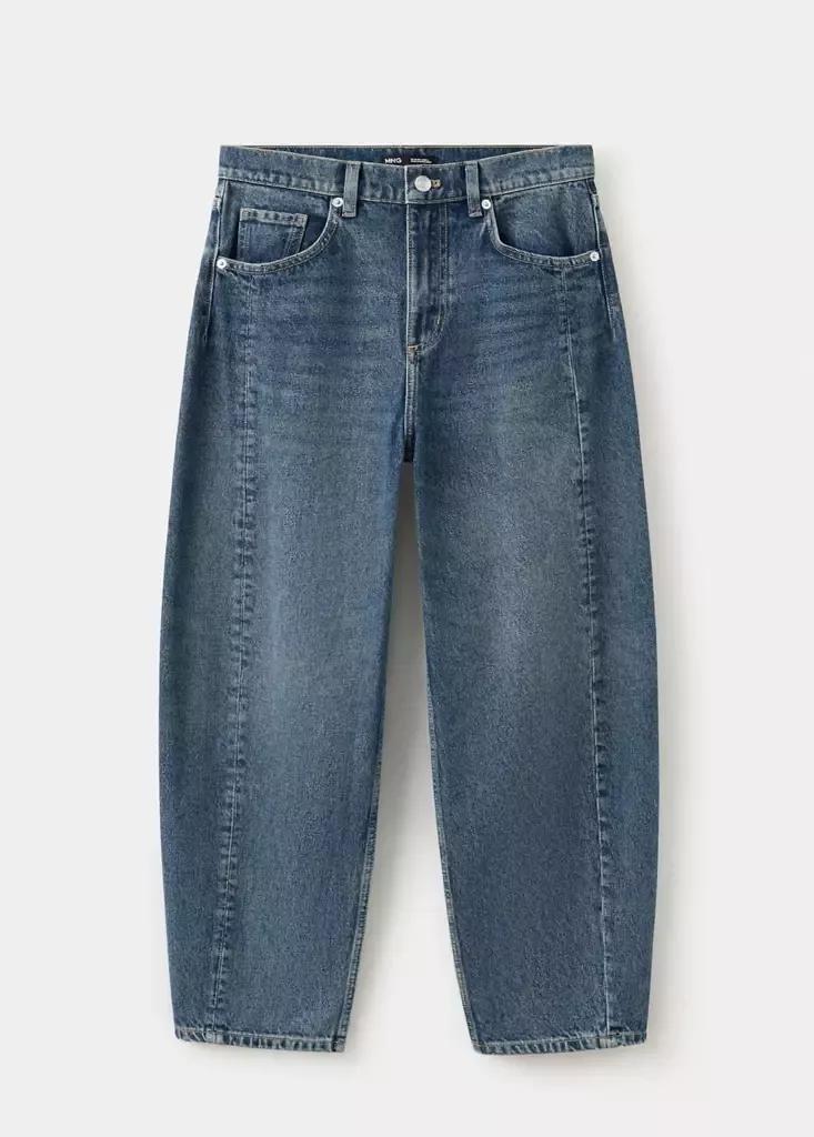 Blue Balloon Seam Jeans, Open Blue, large image number 4