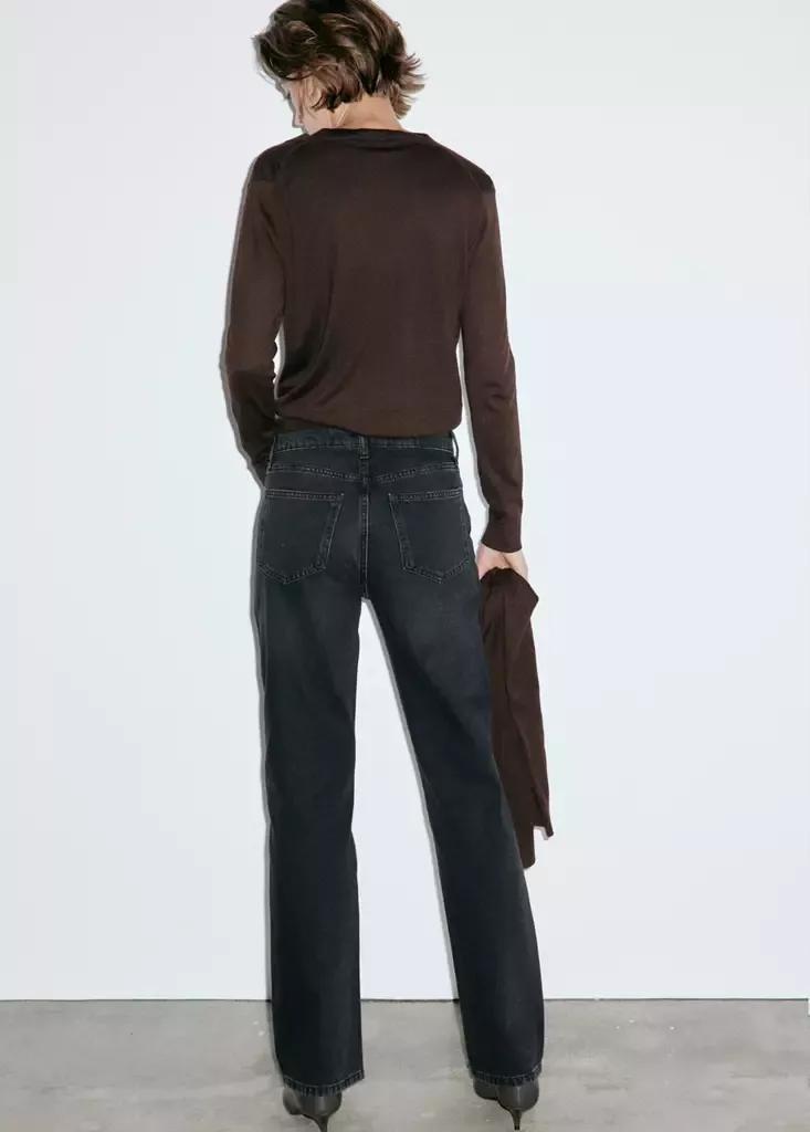 Grey Matilda High-Rise Straight Jeans, , large image number 2