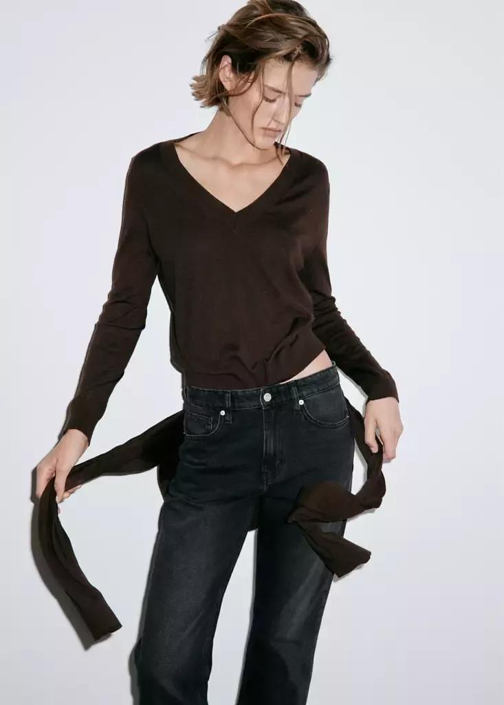 Grey Matilda High-Rise Straight Jeans, , large image number 3