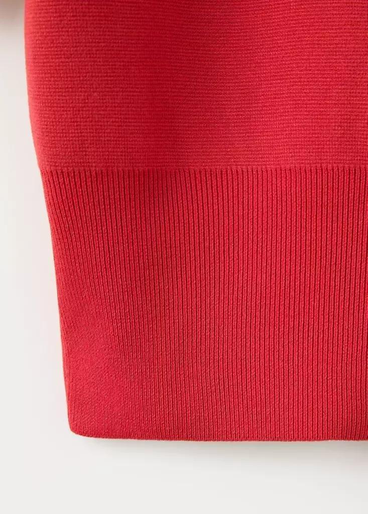 Bright Red Fine-Knit Roll-Neck Jumper, Bright Red, large image number 6