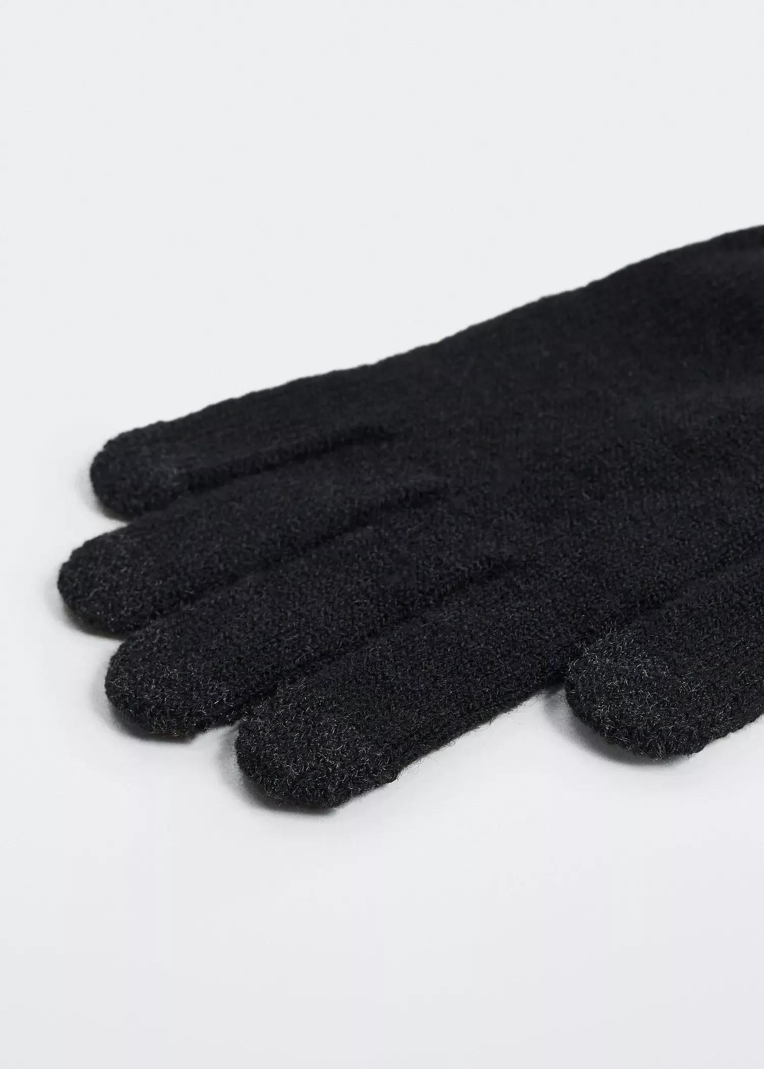 Black Touchscreen Knitted Gloves, , large image number 2