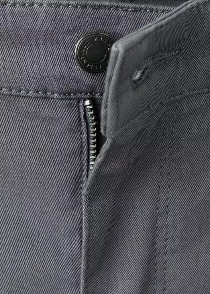 Grey Regular-Fit Cotton Trousers, Dark Grey, large image number 1