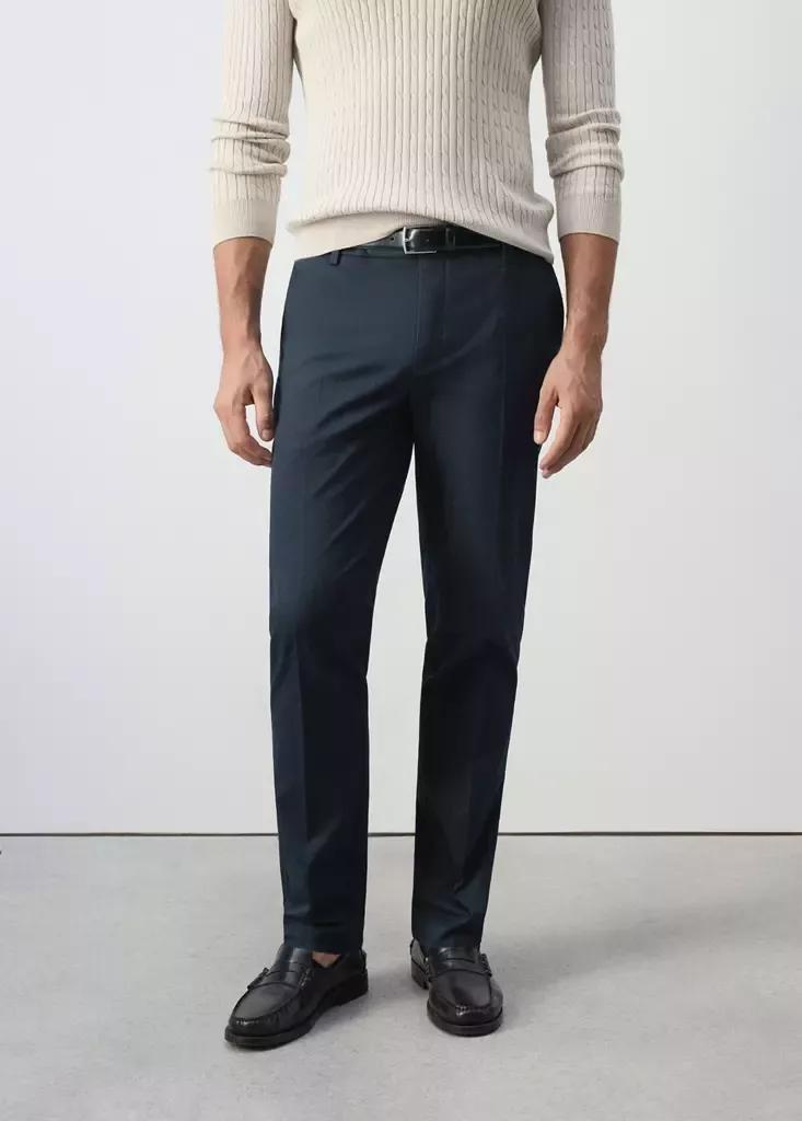 Navy Dublino Slim-Fit Chino Trousers, Navy, large image number 1