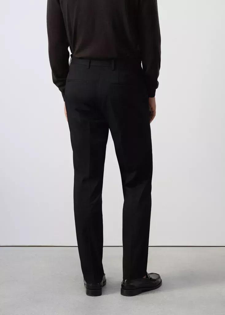 Black Dublino Slim-Fit Chino Trousers, Black, large image number 2