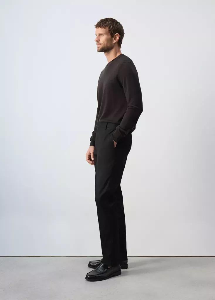 Black Dublino Slim-Fit Chino Trousers, Black, large image number 5