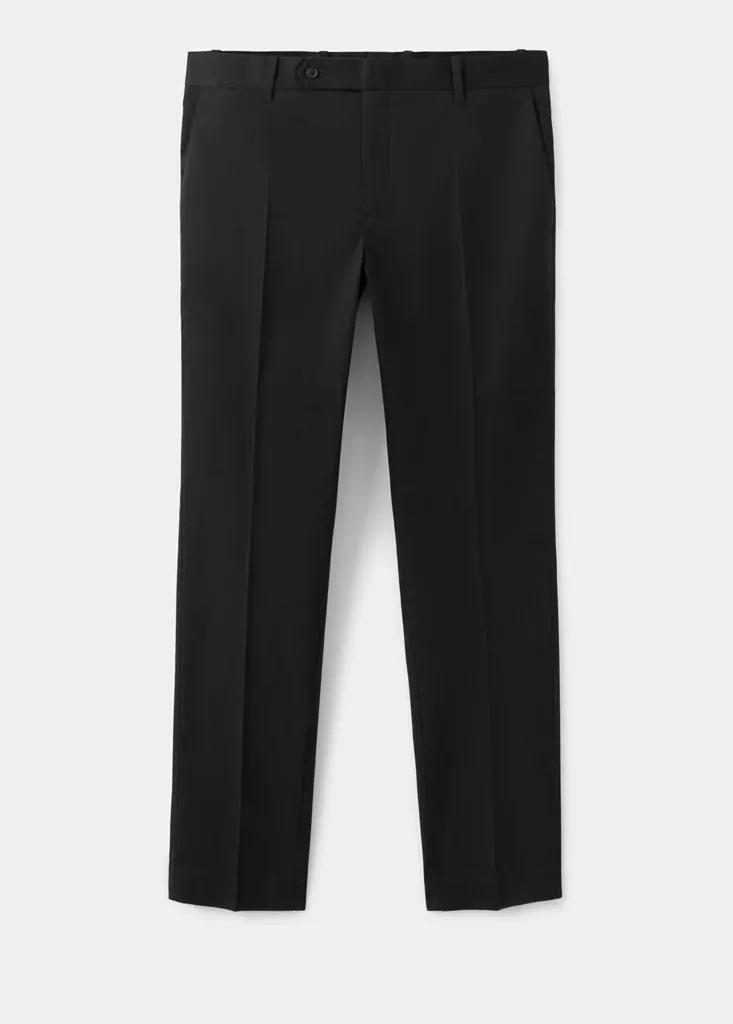 Black Dublino Slim-Fit Chino Trousers, Black, large image number 6